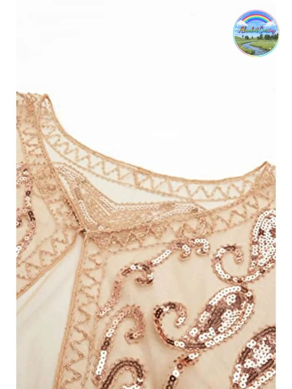 Sequin Beaded Evening Cape Flapper Cover Up Sheer Lacy Wraps